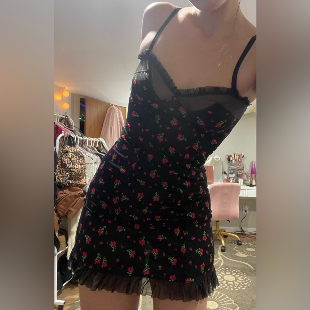 Y2K Victoria Secret Sexy Little Thing Rosette Slip Dress- Size Medium